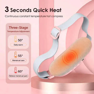 Cramp-Free Period Pain Relief Massager with Heating Pad – Stomach, Back & Belly Cramp Relief for Women & Girls